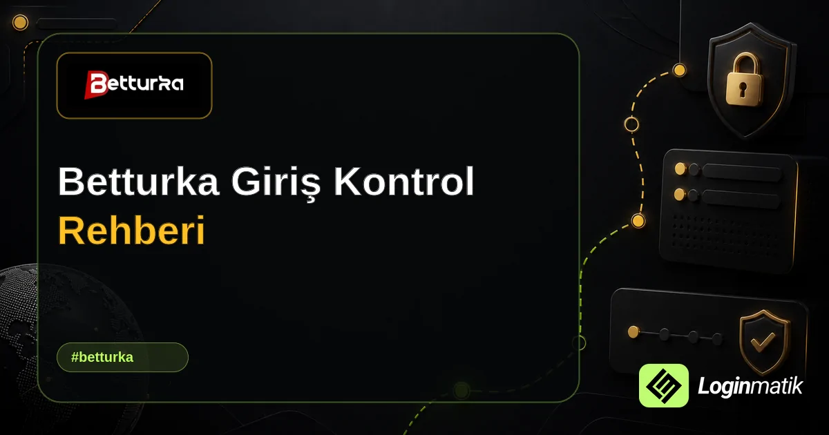 Betturka Giriş Kontrol Rehberi - Betturka Loginmatik rehber görseli