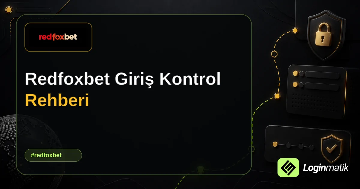 Redfoxbet Giriş Kontrol Rehberi - Redfoxbet Loginmatik rehber görseli
