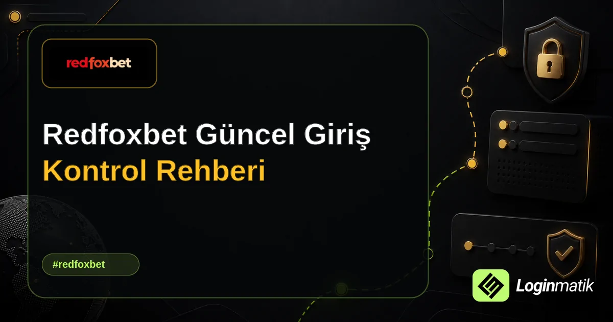 Redfoxbet Güncel Giriş Kontrol Rehberi - Redfoxbet Loginmatik rehber görseli