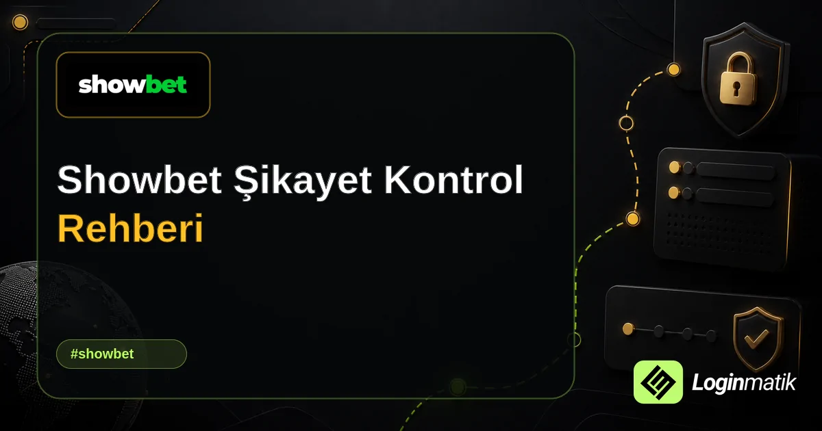 Showbet Şikayet Kontrol Rehberi - Showbet Loginmatik rehber görseli